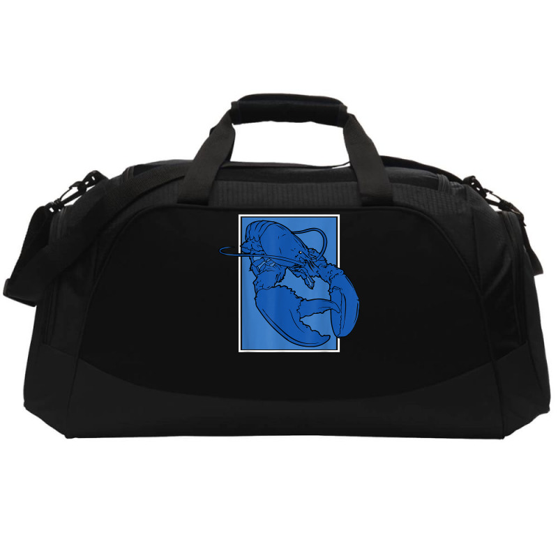 Funny Jumpscare Lobster Meme Blue Crustacean T Shirt Active Duffel | Artistshot