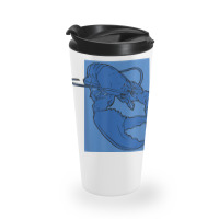 Funny Jumpscare Lobster Meme Blue Crustacean T Shirt Travel Mug | Artistshot