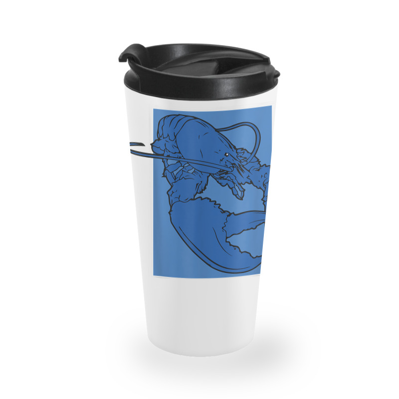 Funny Jumpscare Lobster Meme Blue Crustacean T Shirt Travel Mug | Artistshot