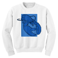 Funny Jumpscare Lobster Meme Blue Crustacean T Shirt Youth Sweatshirt | Artistshot