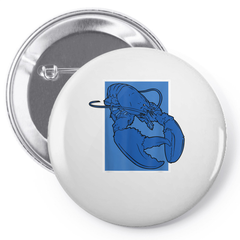 Funny Jumpscare Lobster Meme Blue Crustacean T Shirt Pin-back Button | Artistshot