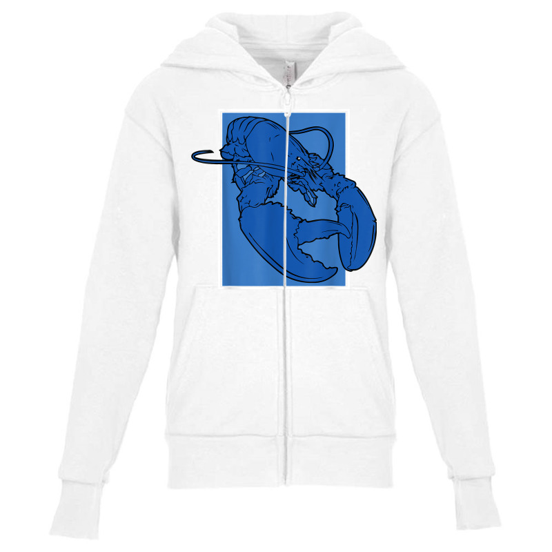 Funny Jumpscare Lobster Meme Blue Crustacean T Shirt Youth Zipper Hoodie | Artistshot