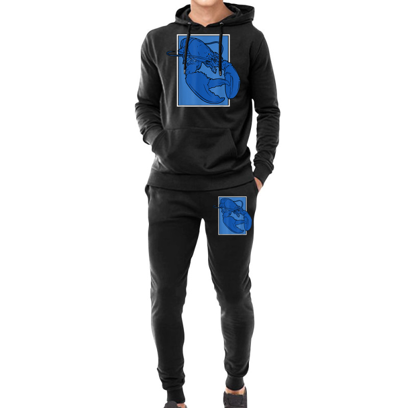 Funny Jumpscare Lobster Meme Blue Crustacean T Shirt Hoodie & Jogger Set | Artistshot