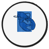 Funny Jumpscare Lobster Meme Blue Crustacean T Shirt Round Patch | Artistshot