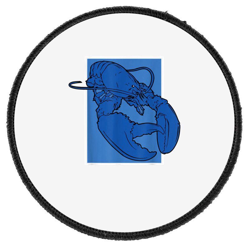 Funny Jumpscare Lobster Meme Blue Crustacean T Shirt Round Patch | Artistshot