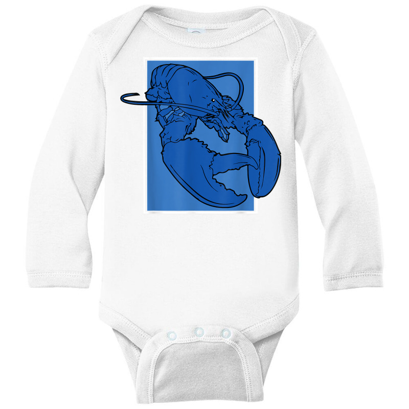 Funny Jumpscare Lobster Meme Blue Crustacean T Shirt Long Sleeve Baby Bodysuit | Artistshot