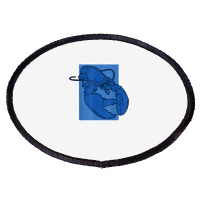 Funny Jumpscare Lobster Meme Blue Crustacean T Shirt Oval Patch | Artistshot