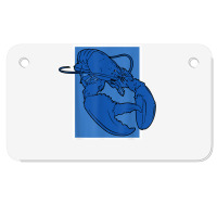 Funny Jumpscare Lobster Meme Blue Crustacean T Shirt Motorcycle License Plate | Artistshot