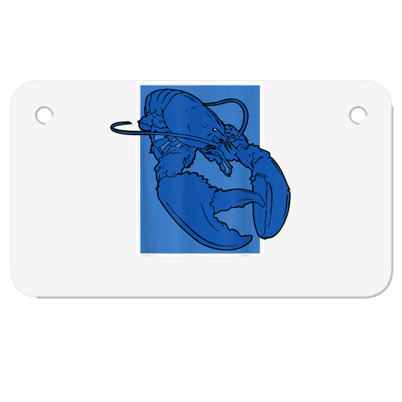 Funny Jumpscare Lobster Meme Blue Crustacean T Shirt Motorcycle License Plate | Artistshot