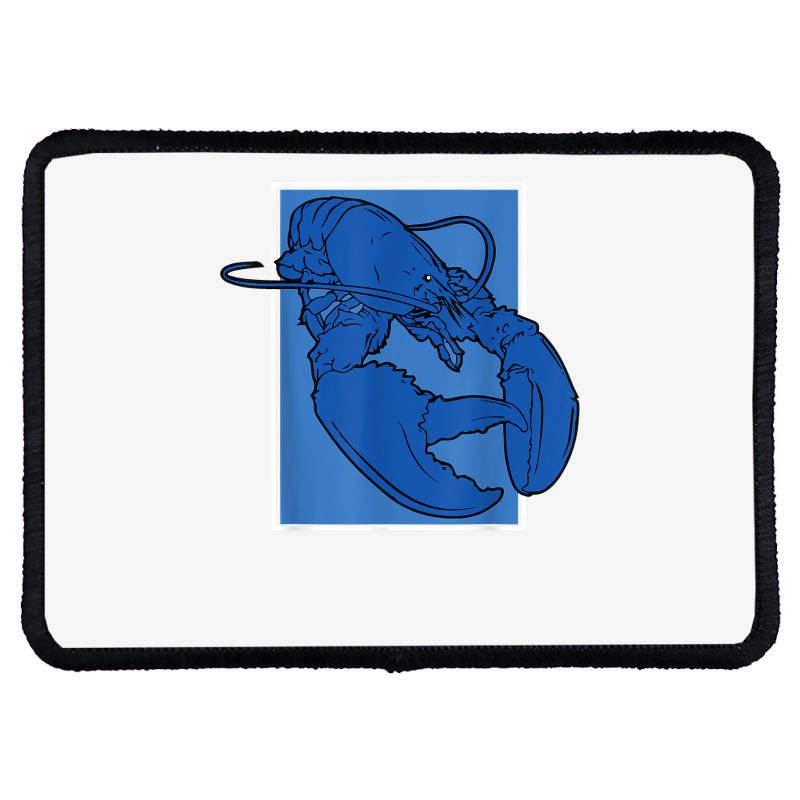 Funny Jumpscare Lobster Meme Blue Crustacean T Shirt Rectangle Patch | Artistshot