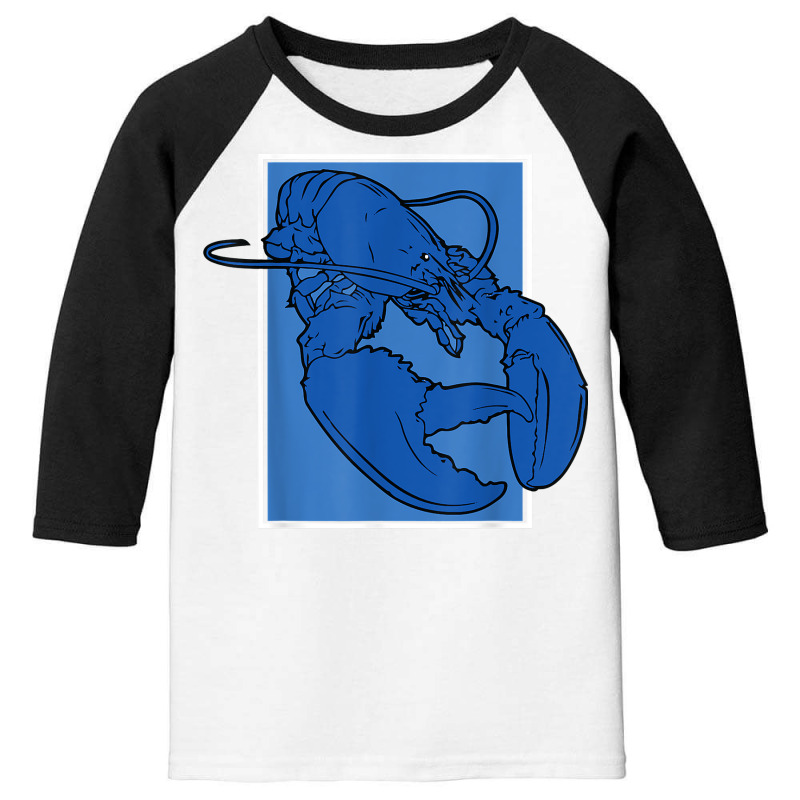 Funny Jumpscare Lobster Meme Blue Crustacean T Shirt Youth 3/4 Sleeve | Artistshot