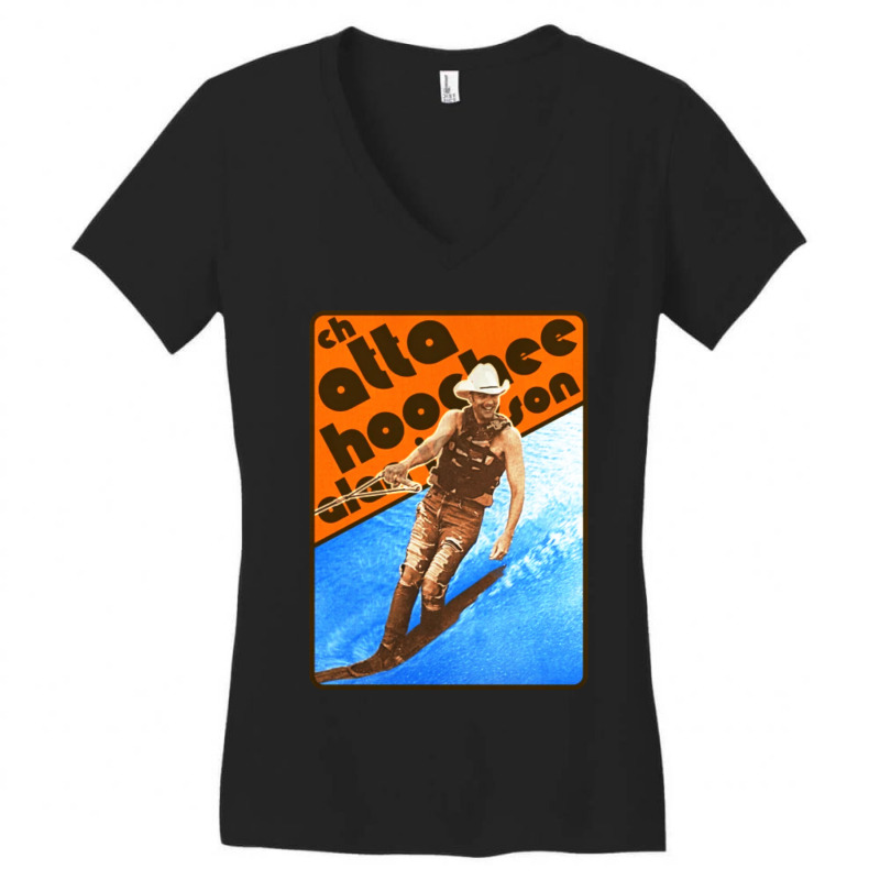 Alan Jackson Chattahoochee Waterskiing Retro Women's V-Neck T-Shirt by Vanode Art | Artistshot