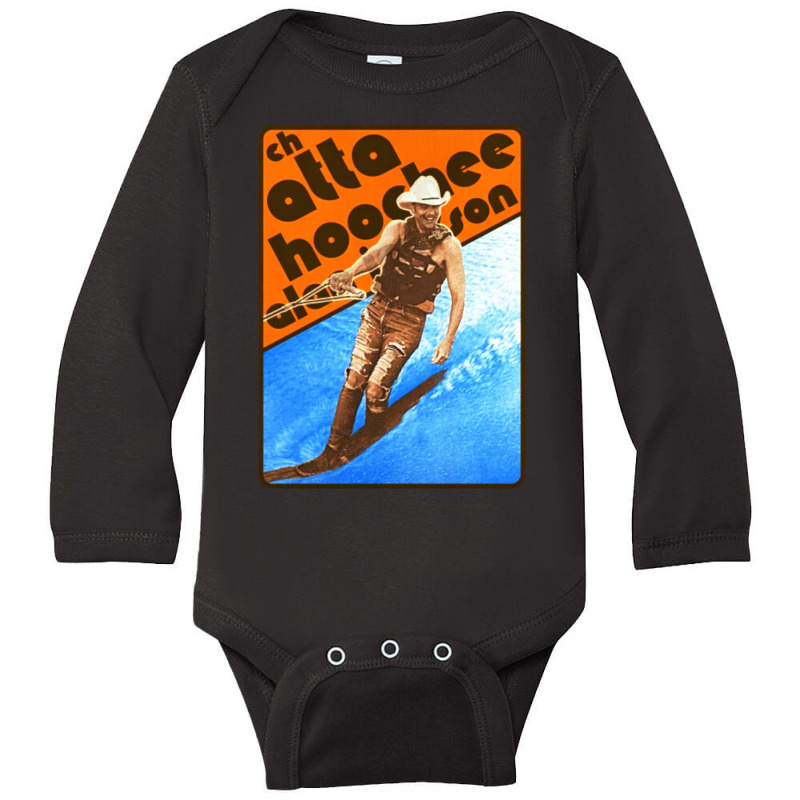 Alan Jackson Chattahoochee Waterskiing Retro Long Sleeve Baby Bodysuit by Vanode Art | Artistshot