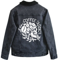 Hot Trend Skeleton Coffee, Coffee Addict Unisex Sherpa-lined Denim Jacket | Artistshot