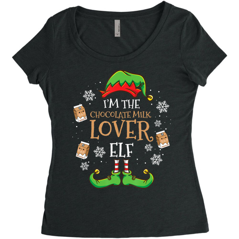 Im The Chocolate Milk Lover Elf Christmas Women's Triblend Scoop T-shirt by namnguyen | Artistshot