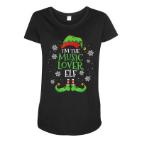 Im The Music Lover Elf Christmas Maternity Scoop Neck T-shirt | Artistshot