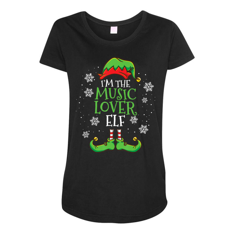 Im The Music Lover Elf Christmas Maternity Scoop Neck T-shirt by namnguyen | Artistshot