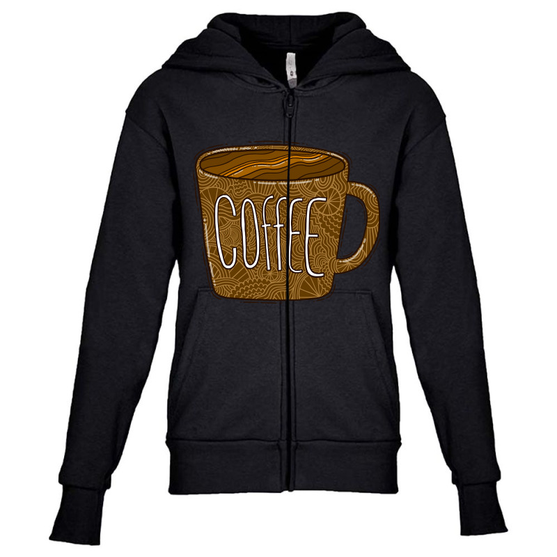 Hot Trend Coffee Cup (3) Youth Zipper Hoodie by hongquangd | Artistshot