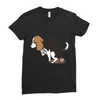 Limited Edition Coffee Makes Me Poop Beagle Ladies Fitted T-shirt | Artistshot