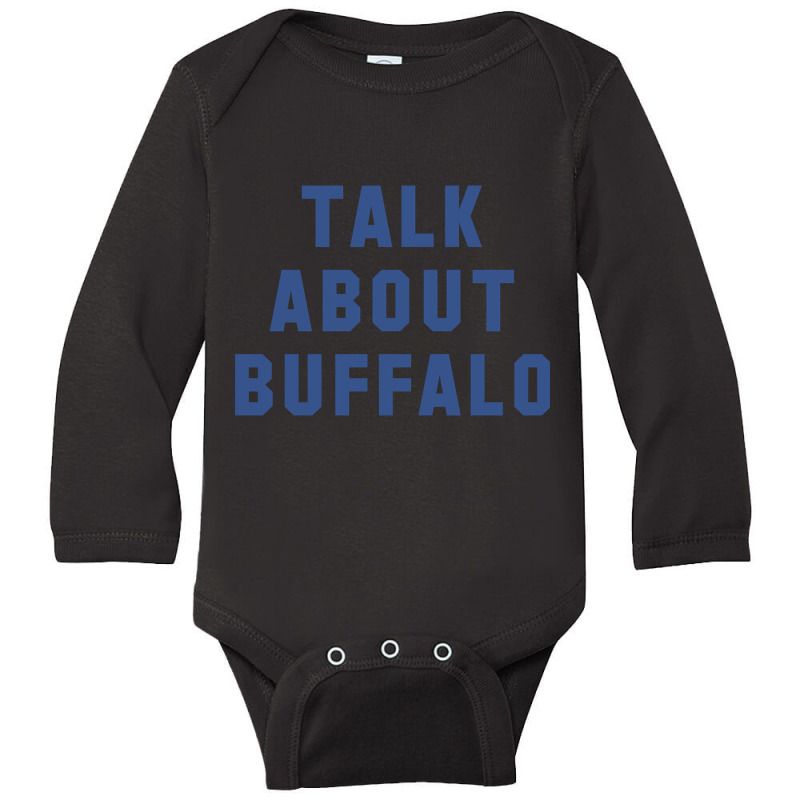 Trending Talk About Buffalo (blue) Long Sleeve Baby Bodysuit | Artistshot