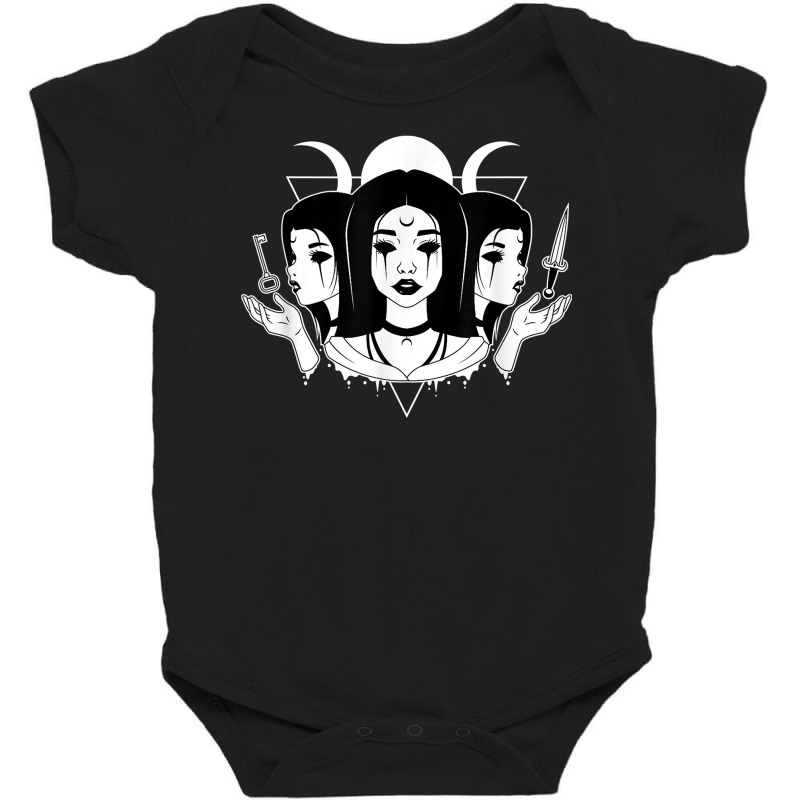 Goddess Hecate Moon Pagan Wiccan Wicca Witch Aesthetic T Shirt Baby Bodysuit by prix5d5gosson | Artistshot