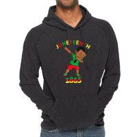 Dabbing Black King Juneteenth Melanin Brown Skin Boys Dab Vintage Hoodie | Artistshot