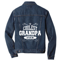 Coolest Grandpa Ever Men Denim Jacket | Artistshot