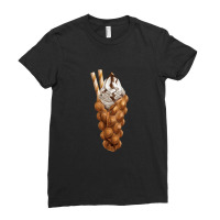 Eggette Bubble Waffle Vanilla Ice Cream Ladies Fitted T-shirt | Artistshot