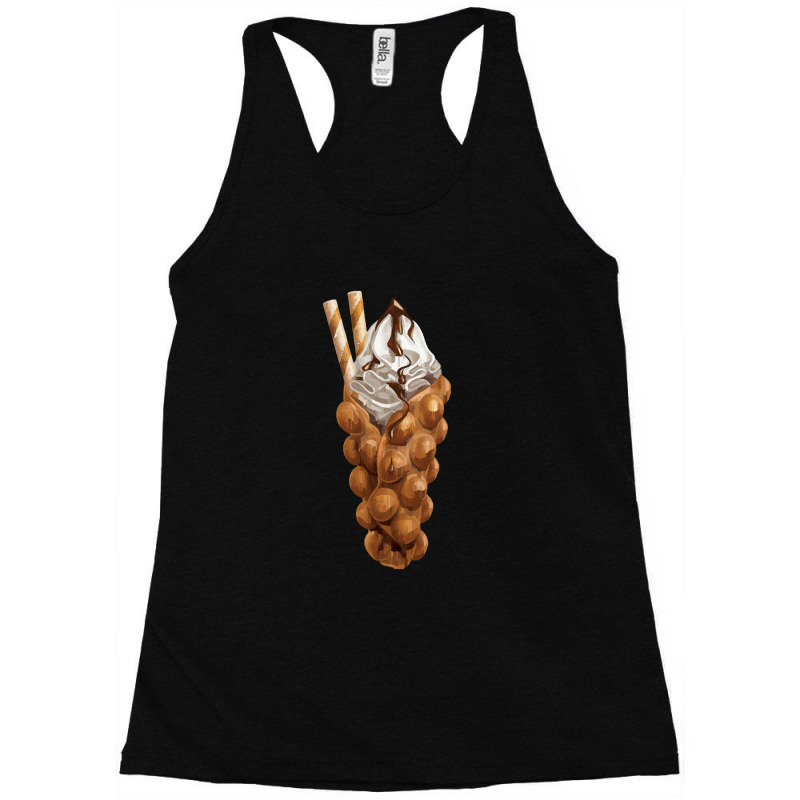 Eggette Bubble Waffle Vanilla Ice Cream Racerback Tank by Baksoji | Artistshot