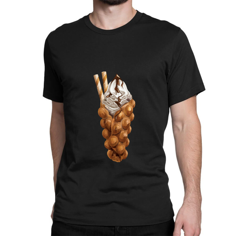 Eggette Bubble Waffle Vanilla Ice Cream Classic T-shirt by Baksoji | Artistshot