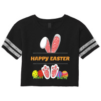 Happy Easter Bunny Ears Shirt Rabbit Eggs Colorful Graphic T Shirt Scorecard Crop Tee | Artistshot