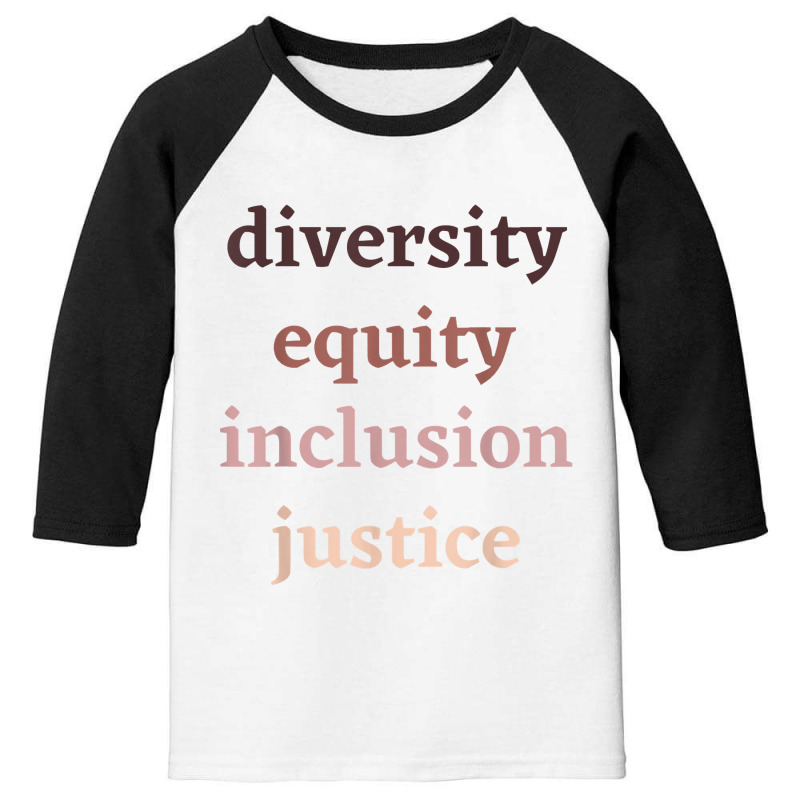 Diversity Equity Inclusion Justice Political Protest Rally Youth 3/4 Sleeve by retrastar | Artistshot