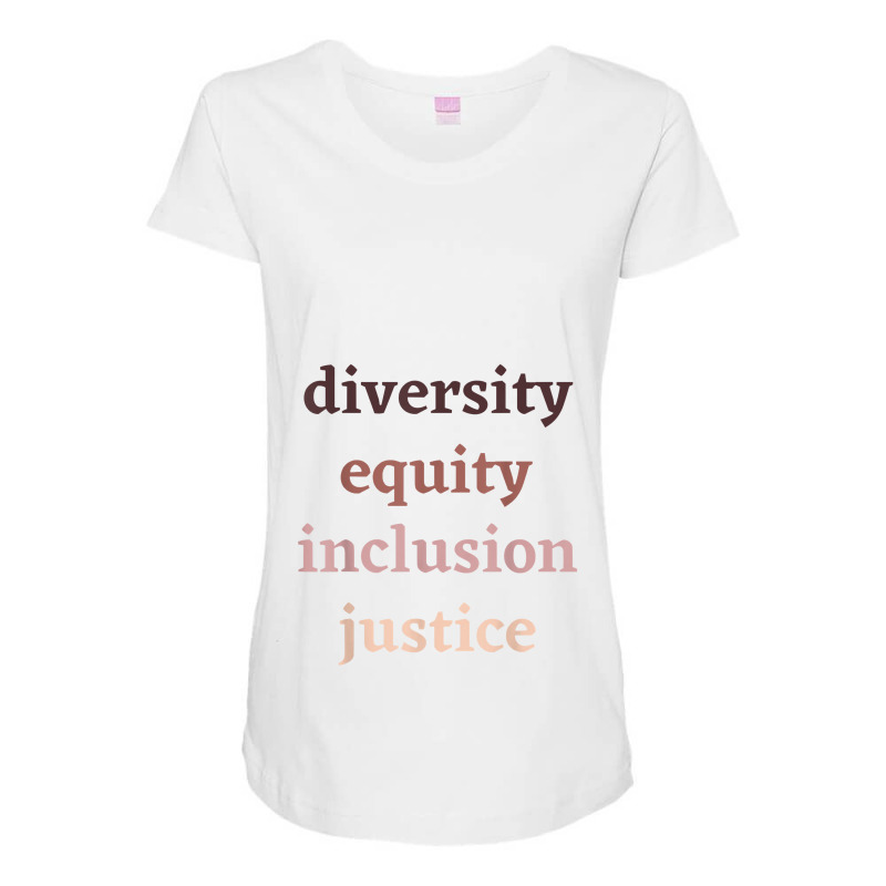 Diversity Equity Inclusion Justice Political Protest Rally Maternity Scoop Neck T-shirt by retrastar | Artistshot