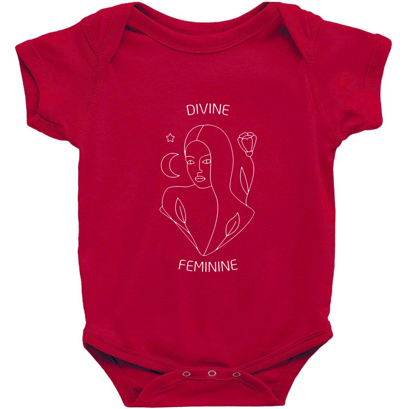 Divine Feminine Feminist Girls Power Empowered Woman Yoga Baby Bodysuit by retrastar | Artistshot