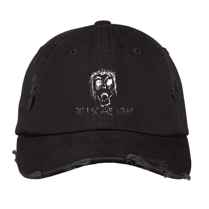 Do I Scare You Halloween Costume Word Design Vintage Cap | Artistshot