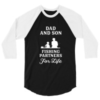 Dad And Son Fishing Partners For Life 3/4 Sleeve Shirt | Artistshot