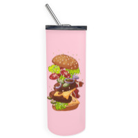 Exploding Cheeseburger Skinny Tumbler | Artistshot