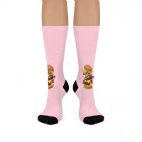 Exploding Cheeseburger Crew Socks | Artistshot