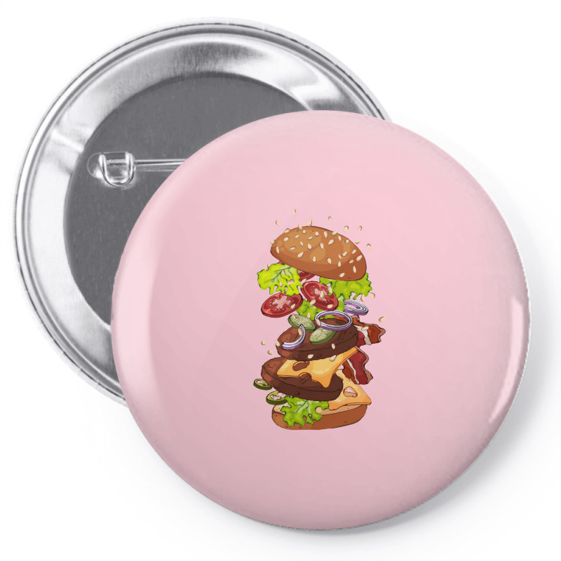 Exploding Cheeseburger Pin-back Button | Artistshot