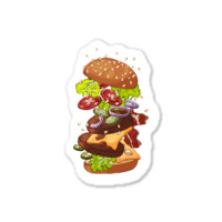 Exploding Cheeseburger Sticker | Artistshot