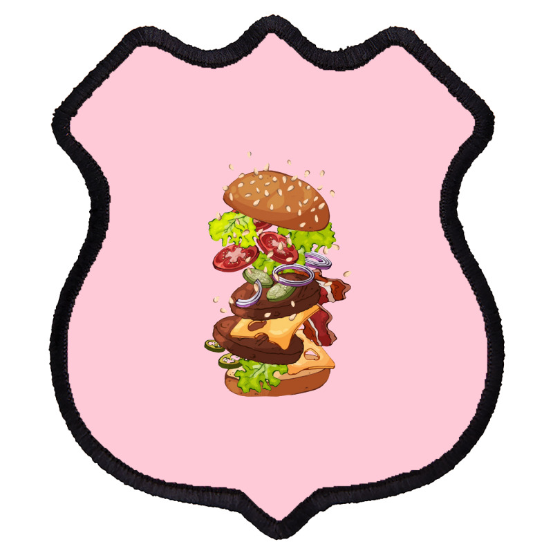 Exploding Cheeseburger Shield Patch | Artistshot