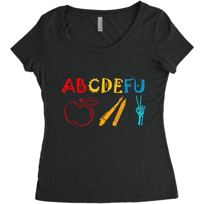 Abcdefu Tshirts Women's Triblend Scoop T-shirt | Artistshot