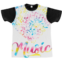 Heart Musical Notes Music Lover Tie Dye Valentine's Day T Shirt Graphic T-shirt | Artistshot