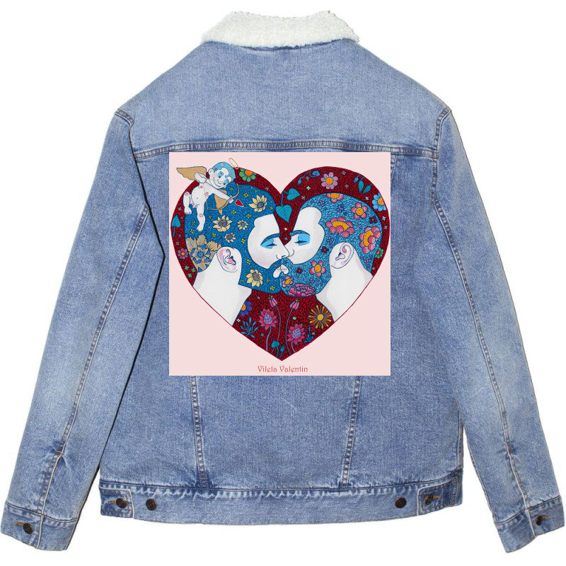 Be My Valentine Unisex Sherpa-lined Denim Jacket | Artistshot