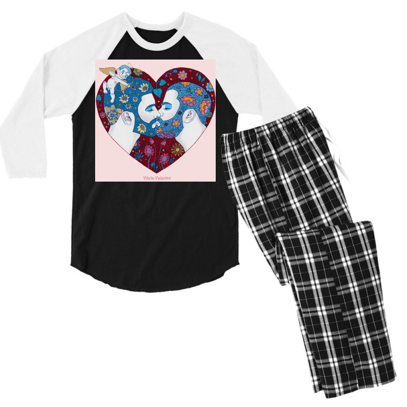 Be My Valentine Men's 3/4 Sleeve Pajama Set | Artistshot