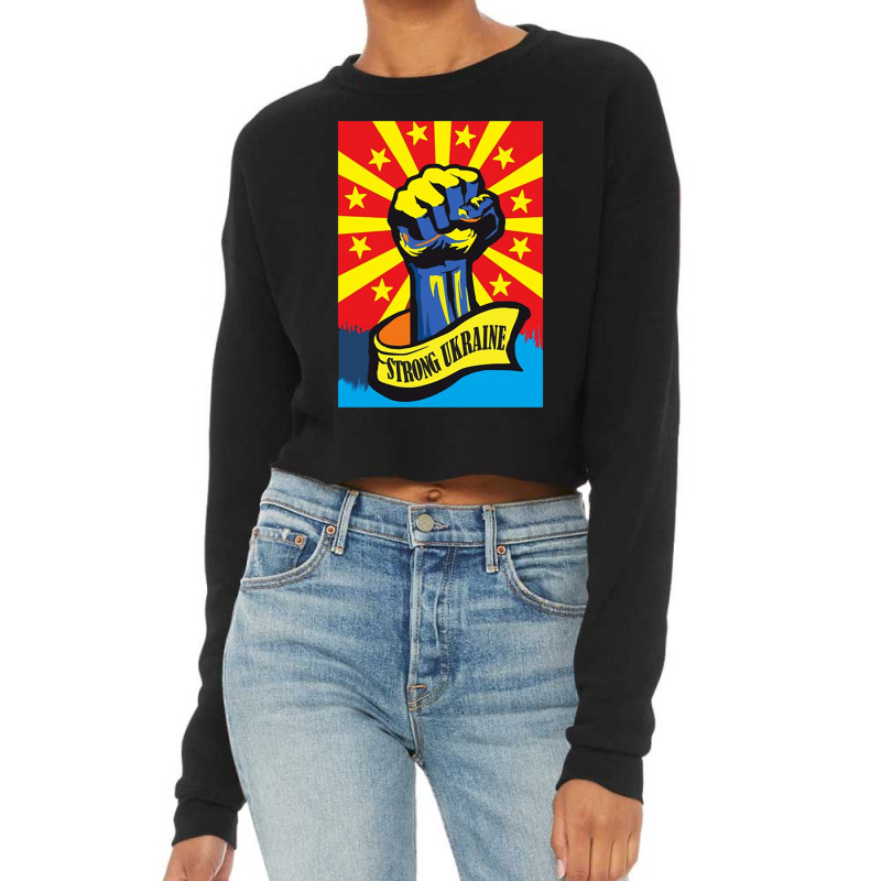 Strong Hero Strength Respect Cropped Sweater | Artistshot