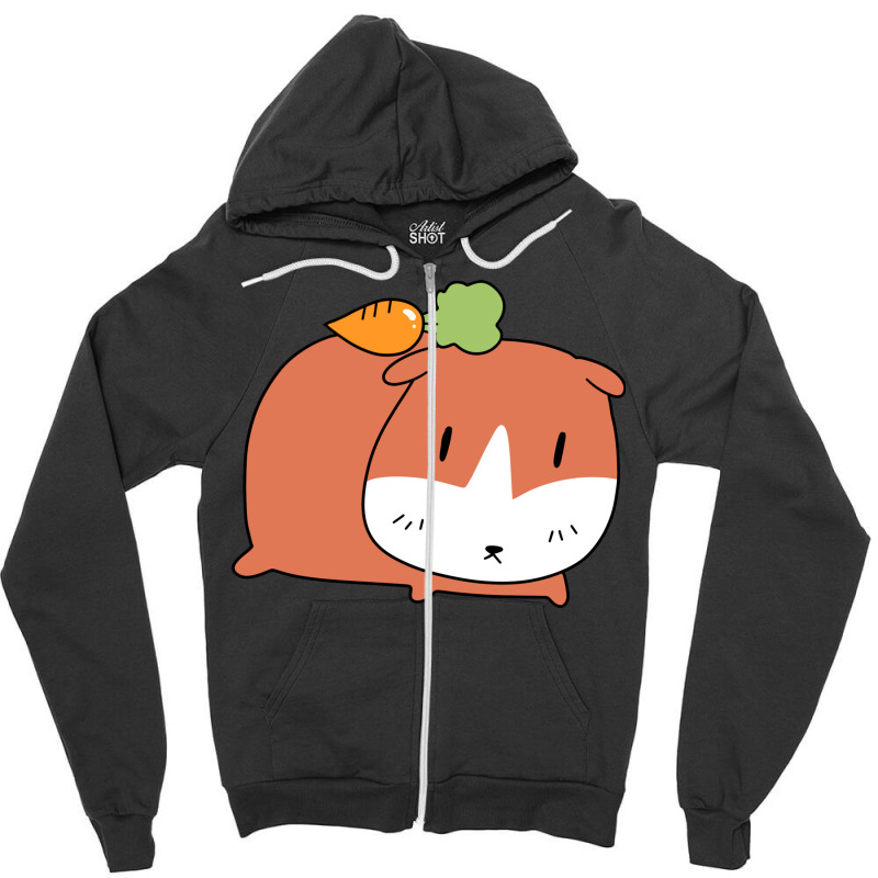 Carrot Guinea Pig Zipper Hoodie | Artistshot