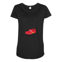 Lightning Mcqueen Croc Sticker Maternity Scoop Neck T-shirt | Artistshot