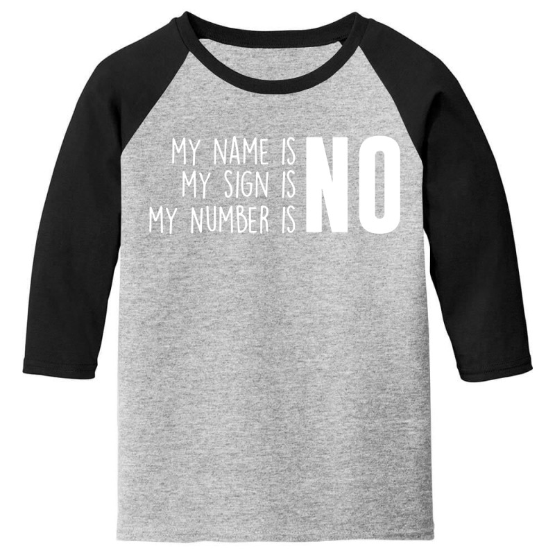 My Name Is No My Number Is No Meghan Youth 3/4 Sleeve by Brownbubbles | Artistshot