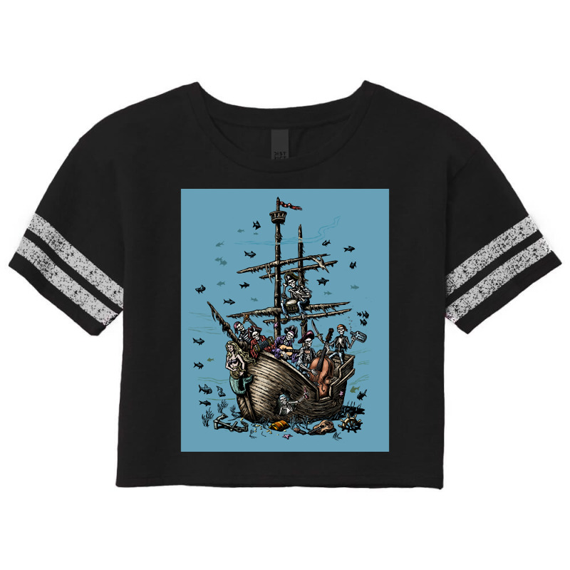 Trending Undersea Skeleton Pirate Musicians Scorecard Crop Tee by haodinhvan1 | Artistshot